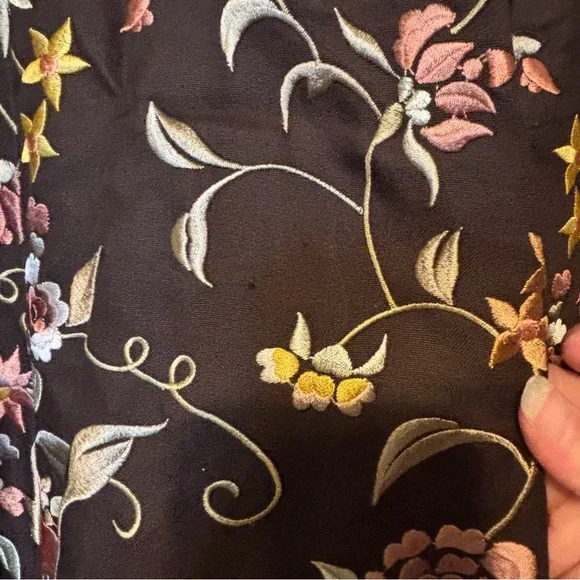 Johnny Was Biya Floral Embroidered Long Coat - Picture 11 of 12